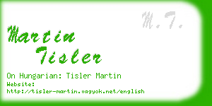 martin tisler business card